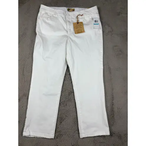 Democracy NWT High Rise Slim Straight White Jeans Size 16 Ab Technology NWT