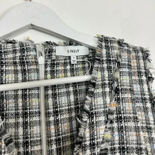 Likely Franco Ruffled Hem Mini Dress in Grey Multi Size US 2