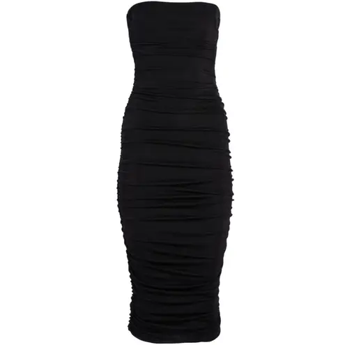 NWT Ser.o.ya Martha Strapless Midi Dress Black Sz XS $295