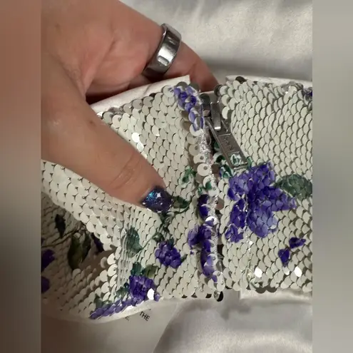 Majorelle REVOLVE Tamara White Sequin Top in Purple Butterfly Large