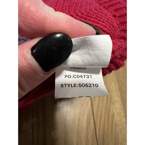 Vintage Chaps Ralph Lauren Sweater Mens Size Large Red Cable Knit Cotton Red