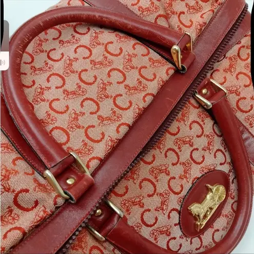 CELINE Red Canvas Boston Bag - Rehab Corner Wear