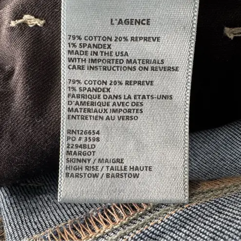 L'Agence L’Agence Margot High Rise Skinny Jeans size 31 Barstow Wash Dark Denim Stretch