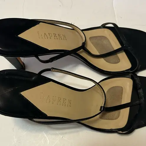 Ralph Lauren  slip on black heels size 9.5