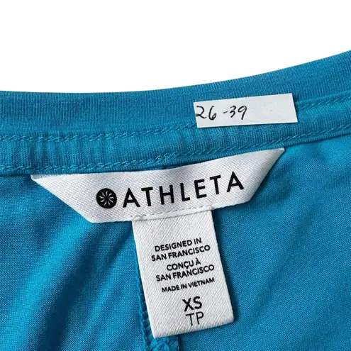 Athleta  Blue Short Sleeve Shirt Women's Top Size XS | 26-39