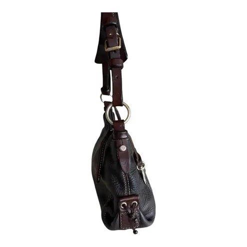 Dooney & Bourke  Dark Brown Vintage Leather Medium Shoulder Bag