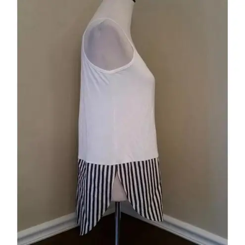 Modcloth NEW  Kling Sleeveless Nautical Tank with Stripes & Anchor Buttons Size S