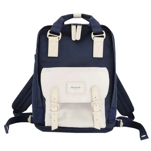 HIMAWARI School Vintage College Travel Bag/ Backpack 14in Laptop Bag Blue