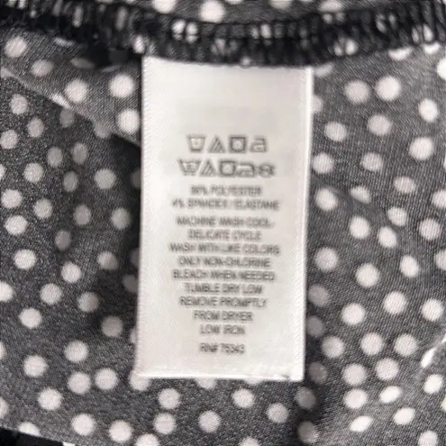 Tahari Womens Blouse Size 3X Stretchy Comfy Tunic Flatering Polka Dot