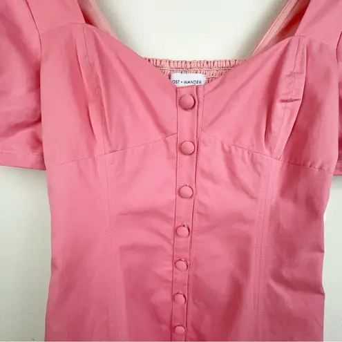 Lost + Wander Pink Garnet Lightweight Denim Mini Dress One Size