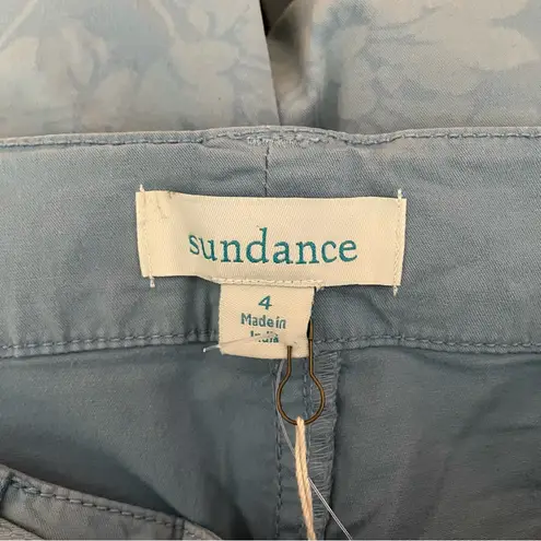 Sundance Bastille Easy Straight Leg Paperbag Floral Pants Soft Chambray Size 4 - Image 8