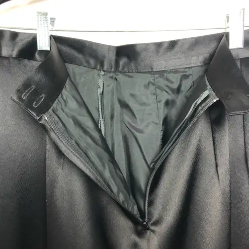 Collage London High Waist Maxi Skirt Black Satin with Slit Size undefined