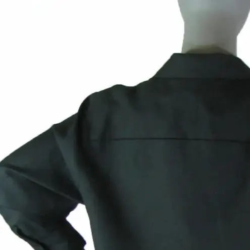 Harvé Benard Harve Benard,18W, Black Linen Blend Shirt, long sleeve button front blouse, $23