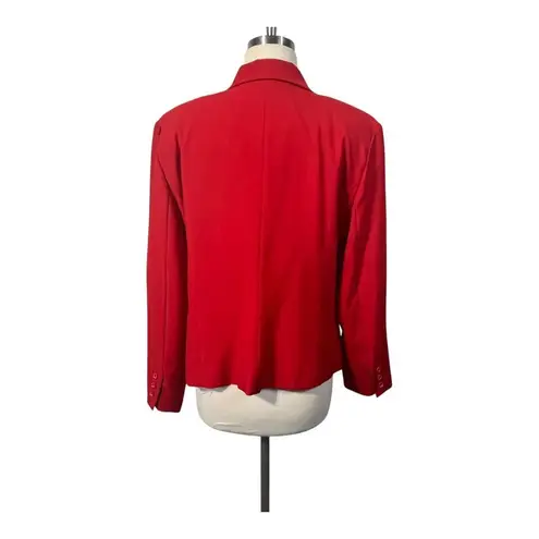 Norton Mcnaughton Red Blazer Professional Business Office Wear Petite Size Large