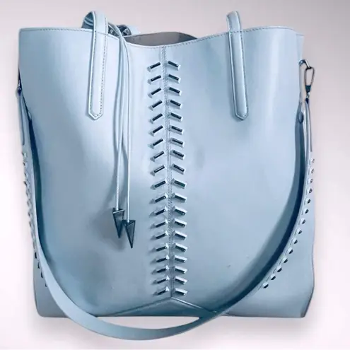 ALEXANDRA CLANCY Mulberry Large Sky Blue Leather Crossybody Shoulder Bag | EUC