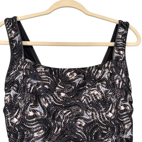 NWT, TYR Quake Durafast Elite Square Neck Controlfit One Piece Swimsuit, Sz 14 Blue