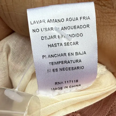 Tassels N Lace Elegant Asymmetrical Pink Dress Lace Gingham Embroidered Trim and Top Size Sm