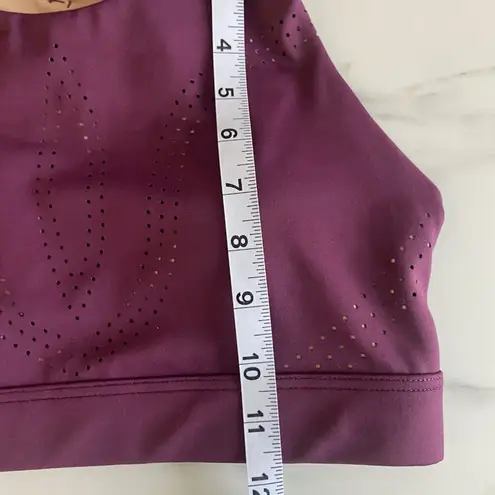 Buffbunny Lit Laser Cut Sports Bra Burgundy Athletic Yoga Sporty Athleisure Sz S