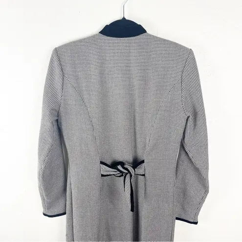 MISTY LANE Vintage Black And White Full Button Long Lined Blazer Dress, Size 10