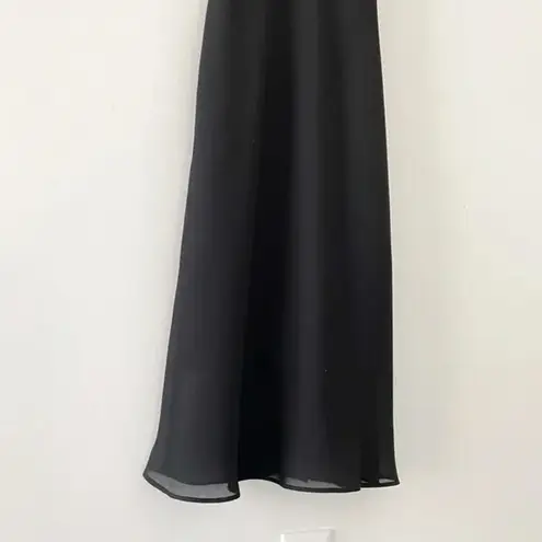 Breakin Loose Vintage Y2K Rosette Appliqué Midi Dress Black Size 3/4