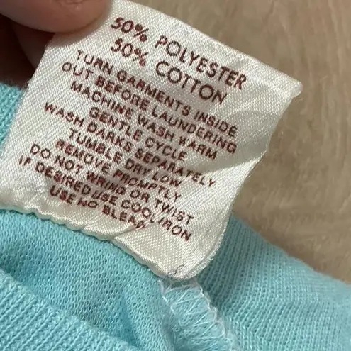 Vintage Horse Graphic Long Sleeve Crew Neck Pullover Sweatshirt Blue Size L