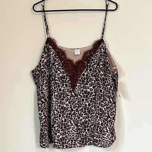 NWT Melrose & Market Cheetah Print Lace Camisole