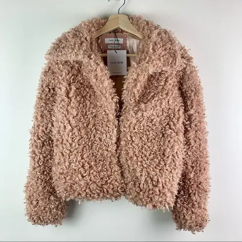 NWT NOIZE Kelly Faux Fur Vegan Shearling Teddy Jacket S