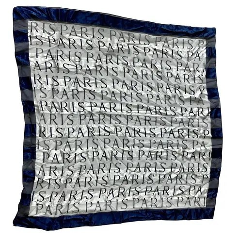 PARIS 40” Square Satin Scarf White