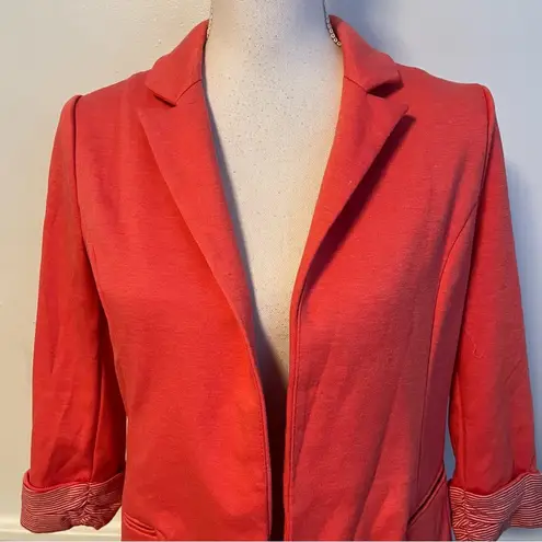 Skies Are Blue • Women's Coral Blazer 3/4 Sleeve