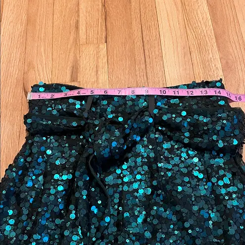 Scotch & Soda Green Sequin Cocktail Hour Festive NYE Holiday Midi Skirt Sz M