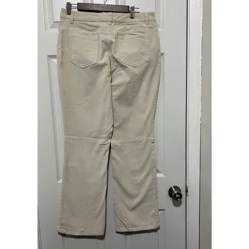 st. john's bay St. John’s Bay Women’s Bootcut Corduroy Jeans Cream Size 12 EUC 32x31