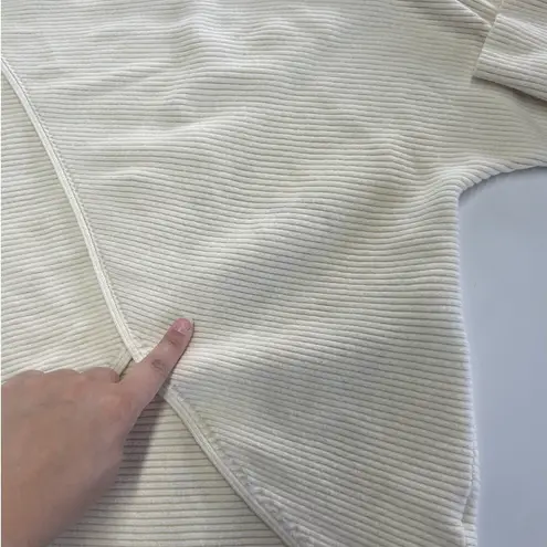 Love, Whit by Whitney Port Sweater Womens X Small Cream Crisscross Ribbed Knit Size XS