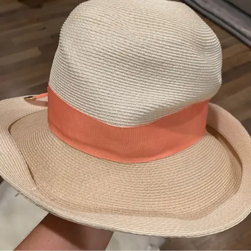 Norman Durand Vintage Women’s Beige Peach Straw Hat