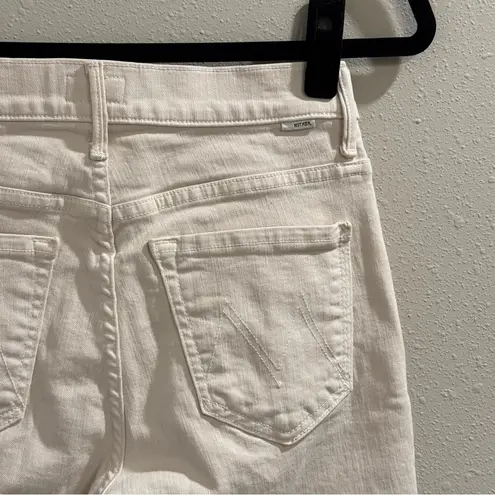 MOTHER NWT 26 Crystal Gray The Insider Flood Pants Designer Comfy Premium Denim White