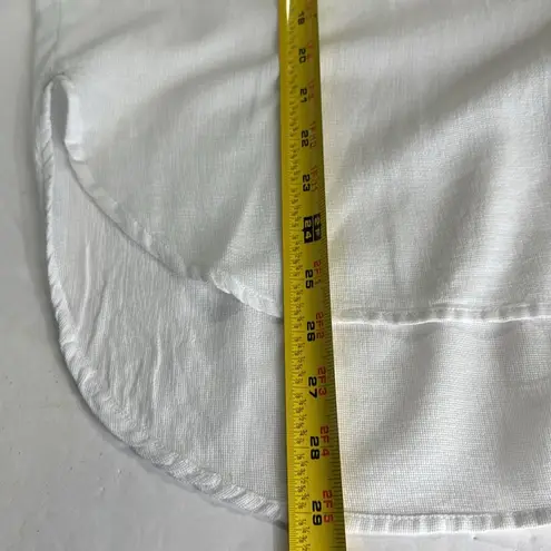 Sundance White cotton lightweight textured Button up Shirt Top xs casual minimal