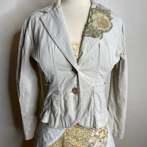 Y2K corduroy puff sleeve jacket