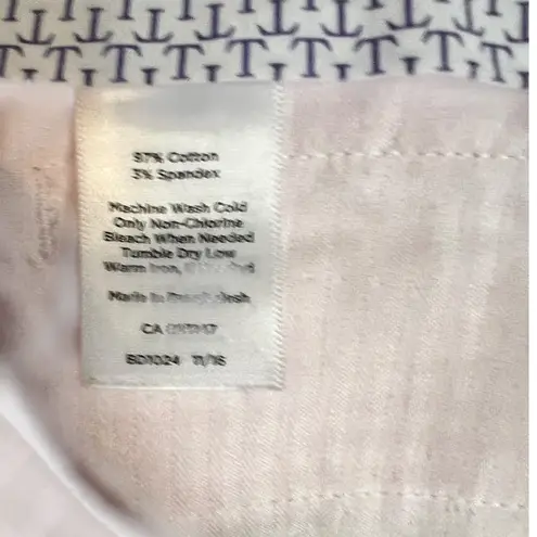 Talbots The Perfect Crop Pink White Gingham Pants Size 6