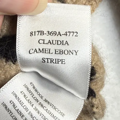 Rails Claudia Camel Ebony Stripe breton Mock Neck Long Sleeve Sweater Medium - Image 6
