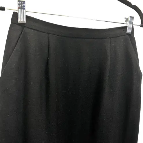 Pendleton Vintage 100% Virgin Wool Pencil Skirt Black Lined Classic Fit Sz 6 USA