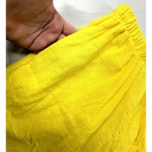 Bay Breeze Yellow Cotton Shorts Womens S Swimsuit Cover Beach Pool Made in USA