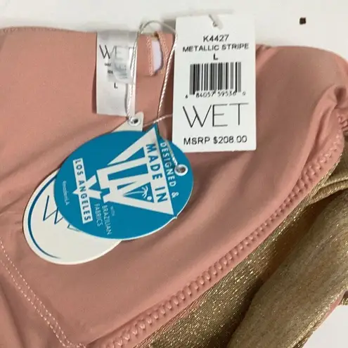 New. WET gold metallic swimsuit. Large . Retails $208 Gold