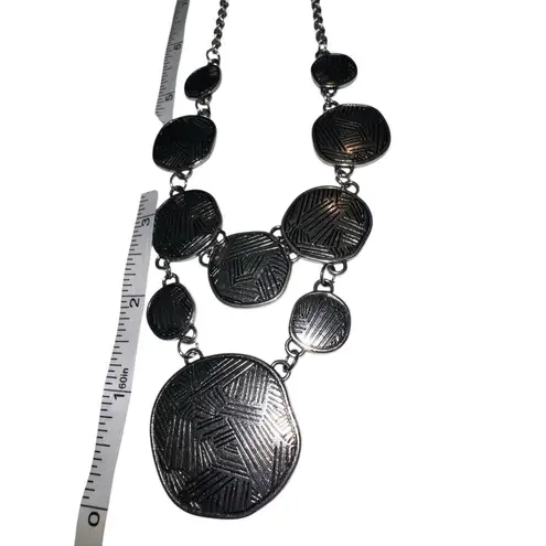 Lia Sophia Solace Silver Geometric Disc Necklace & Earring Set Women’s One Size