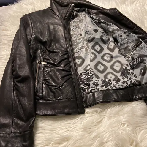 L.A.M.B. ADLER COLLECTION SKIN LEATHER JACKET SIZE M