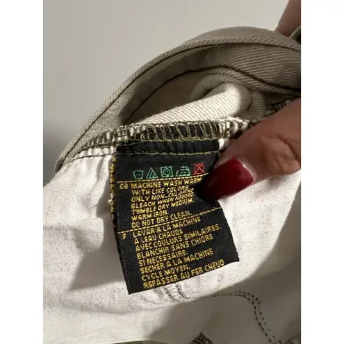 Harley Davidson Ladies Khaki Shorts Size 10 Vintage Made In USA Motorcycle Tan