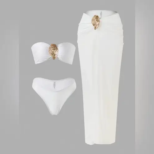 NWT White swimsuit with a sophisticated, high