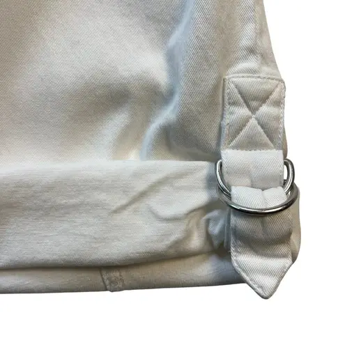 Soft Surroundings White Pull On Summer Cargo Style Adjustable Cuff Pants Size L