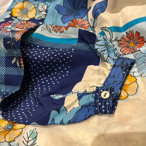 Johnny Was SILK JOSY LYNN RAGLAN POET BLOUSE NWT