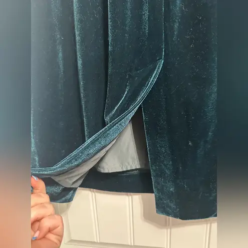 Jcrew factory velvet jade green skirt