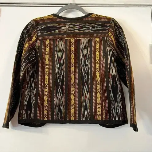 Rubbish Embroidered Tribal Bolero Jacket Open Front Blazer Boho Small