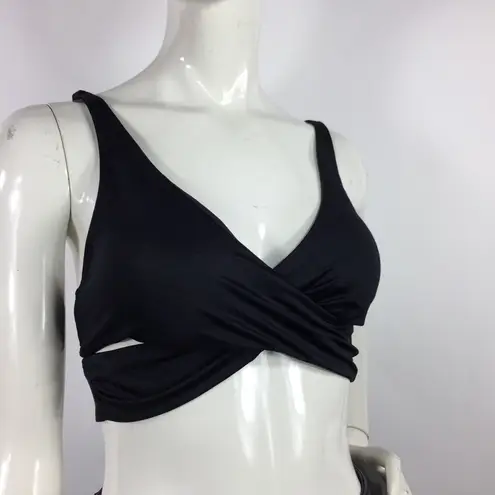 Tahari Wrap Bikini Top Size L Black